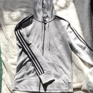 Adidas zip up gray hoodie Medium